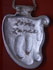 Hand-Carved Pendant with ballet and waves motif: Detail